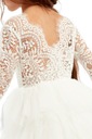 Dievčenské šaty na svadbu Angel Long Dominujúca farba biela