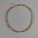Natural Turquoise Beaded Necklace for Women Men Bohemian Black Soft Ceramic