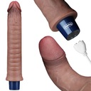 STRAINED PLATINUM Real Softee Вибратор 24,5 см PLEASURE GIVER PENIS XL