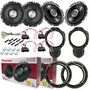 4 POTENTE ALTAVOCES DE AUTOMÓVIL PARA PIONEER VW PASSAT B6 B7 CC JUEGO PARTE DELANTERA PARTE TRASERA 