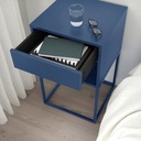 IKEA VIKHAMMER Nočný stolík, modrý, 40x39 cm Šírka nábytku 40 cm