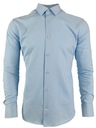 Koszula męska niebieska elegancka gładka SLIM XL Marka inna