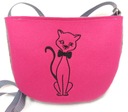 Сумка с котиком, маленькая сумка с котенком, розовая.