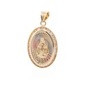 ЗОЛОТАЯ МЕДАЛЬ БОГОРОДИЦА С ЦИРКОНИЕМ - 1,550 г