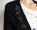 LINEA sweterek narzutka haftowane aplikacje 36/38 Fason klasyczny