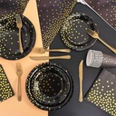 Sada Elegantné tanieriky hrnčeky EMPIRE papierové čierne so zlatými bodkami Typ produktu jednorázový