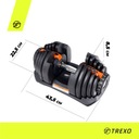 Регулируемая гантель TREXO 24 кг черная HT-18792699