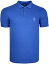 ФУТБОЛКА ПОЛО МУЖСКАЯ, СИНЯЯ, 107P, размер M