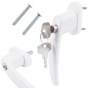 РУЧКА ОКОННАЯ ДЛЯ ОКОН ПВХ, БЕЛЫЙ КЛЮЧ