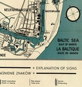 Старый план Гданьского порта Данциг Хафен 1939 г. 50x40см