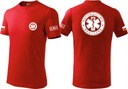 Pánske tričko Záchranná zdravotná služba Eskulap s krvnou skupinou a vlajkou Poľský S Dominujúci materiál bavlna