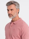 Мужская трикотажная рубашка-поло розовая V7 S1374 M