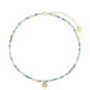 Колье By Dziubeka, разноцветный амазонит, 42 см