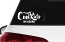 Наклейка COOL KIDS на борту автомобиля - дети в машине