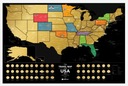 Скретч-карта - Travel Map USA Black