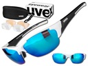 UVEX BLAZE III 2.0 БЕЛЫЕ ЧЕРНЫЕ МАТОВЫЕ ОЧКИ + ЛИНЗЫ