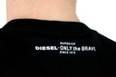 DIESEL T-shirt męski TDSL38 czarny z nadrukiem L Kolor czarny