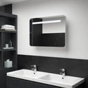 vidaXL Kúpeľňová skrinka so zrkadlom a LED, 80 x 9,5 x 55 cm Značka VidaXL