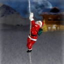 МЕГА БОЛЬШОЙ САНТА-КЛАУС ВЗЛАБЛЯЕТСЯ ПО СВЕТЯЩЕЙСЯ ЛИНИИ ЗМЕЯ LED 400см