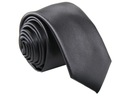KRAWAT GŁADKI GRAFIT