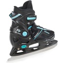 Регулируемые фигурные коньки 2 в 1 RAVEN Pulse Black/Cyan 40-43