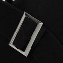 Krátka vlnená bunda Kabát so širokými chlopňami Krátky M Čierna Dominujúci materiál iný