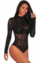Прозрачный БОДИ с длинными рукавами и рисунком 2XL/3XL, S