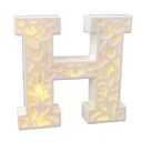 БЕЛАЯ БУКВА H 15см СВЕТОДИОДНОЕ ОСВЕЩЕНИЕ 3D АЛФАВИТ ПИСЬМО
