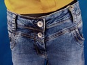 Modré džínsové nohavice CECIL 32/32 Stredová část (výška v páse) stredná