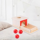 Montessori Baby Wooden Coin Box for 3 Balls