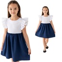 Galove šaty do školy Návštevnícke šaty bielo-modré Lily Grey 116 Značka Lily Grey
