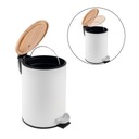 МУСОРНОЕ ВОРЗИНА ОБЪЕМОМ 3 Л С ОТКРЫТКОЙ БЕЛЫЙ БАМБУК LOFT ОВАЛЬНЫЙ SOFT CLOSE