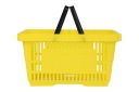 Koszyk sklepowy 2 rączki żółty KTD