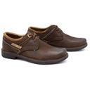 Мужские повседневные кожаные туфли на шнуровке ПОЛЬША 298GT коричневый 41