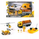 Zestaw pojazdów i figurek z pontonem i helikopter