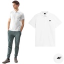 МУЖСКАЯ ФУТБОЛКА ПОЛО 4F ОБЫЧНАЯ СПОРТИВНАЯ ФУТБОЛКА ПОЛО, ХЛОПОК, ПУГОВИНЫ L