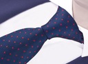 Мужской жаккардовый галстук в горошек, темно-синий rc46