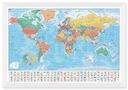 Политическая карта мира на стену Плакат детский с флагами 91,5х61 см