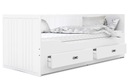Rozkladacia posteľ matrac zásuvky biela HERMES Značka AJKmeble