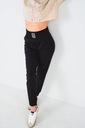 Čierne športové nohavice dámske tepláky PARROT široká guma v páse 2XL/3XL Dominujúci materiál bavlna