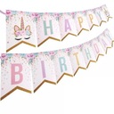 Баннер на день рождения ЕДИНОРОГ надпись С ДНЕМ РОЖДЕНИЯ 1-99 флаги ЕДИНОРОГ БОЛЬШОЙ