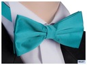 Мужской галстук-бабочка к рубашке темно-синий фиолетовый бирюзовый — 10 цветов