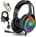 Игровые наушники для геймеров, микрофон для ПК со светодиодной подсветкой RGB