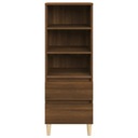 vidaXL Vysoká skrinka, hnedý dub,40x36x110 cm,materiál na báze dreva Hĺbka nábytku 36 cm
