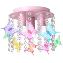 ПОТОЛОЧНЫЙ СВЕТИЛЬНИК, ЛЮСТРА ДЛЯ ДЕВОЧКИ, С КРИСТАЛЛАМИ И БАБОЧКОЙ