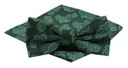 Мужской галстук-бабочка с нагрудным платком Alties - зеленый с узором пейсли
