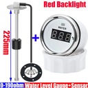 DIGITAL 52MM WATER LEVEL GAUGE WATER LEVEL SENSOR 100-600MM RED LIGH~78180 