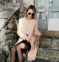 Taliowany płaszcz z guzikami Zara roz. L/40 Wzór dominujący bez wzoru