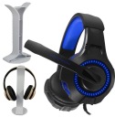 SŁUCHAWKI GAMINGOWE DLA GRACZA MIKROFON PS4 G50 + STOJAK PODŚWIETLENIE LED