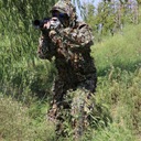 Ghillie Suit Set Hunting Woodland Camo Hooded Dominantný materiál viskóza